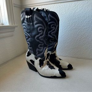 Steve Madden Cow Print Western Boots